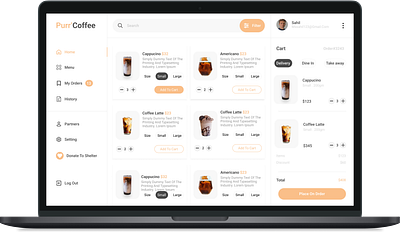 coffee shop uiux design