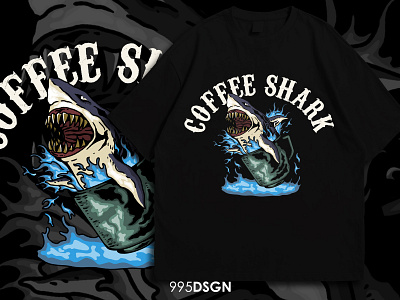 Coffee shark illustrationaday