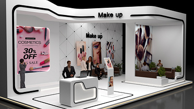 3d exhibition make up stand 3d animation exhibition stand