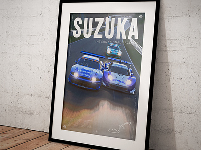 SUZUKA RACEWAY - Racing Poster branding design digital art graphic design illustration logo poster poster design typography ui ux vector