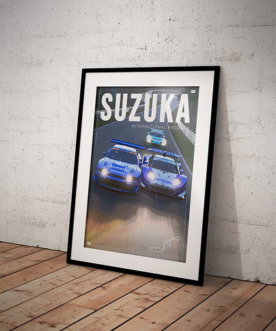 SUZUKA RACEWAY - Racing Poster branding design digital art graphic design illustration logo poster poster design typography ui ux vector