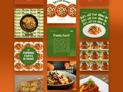 Instagram Feeds - Italian Restaurant branding design food graphic design instagram restaurant socialmedia