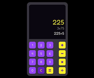 DailyUI #004: Calculator calculator daily ui design figma figma variables graphic design prototype ui