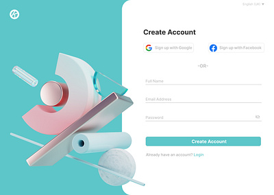 Daily UI Design | Day 2 | Sign in Page 3d login ui