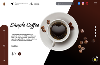 Coffee Page coffeepage frontpage ui uidesign