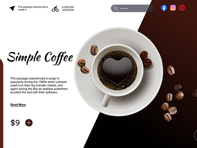 Coffee Page coffeepage frontpage ui uidesign