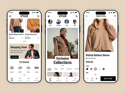 E-Commerce Mobile App android app ui dress ecommerce exclusive ios modern design online dress online shopping shopping app ui uiux uiux design ux
