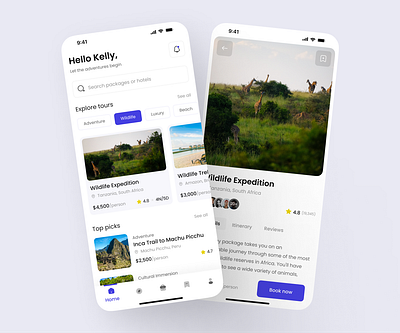 Travel App UI UX Design app booking app clean daily ui design destination minimal modern package app tour app travel travel app travel booking ui ux