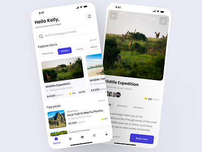 Travel App UI UX Design app booking app clean daily ui design destination minimal modern package app tour app travel travel app travel booking ui ux