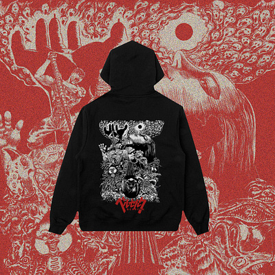 Berserk Manga by Kentaro Meura Collage on Hoody clothing colage graphic design merchandise