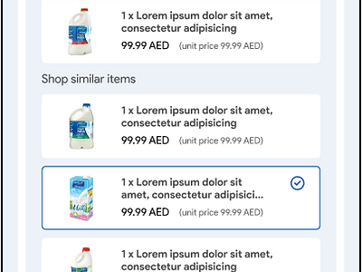 Carrefour: Alternative products for non available ones ecommerce retail substitution ui ux