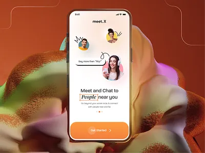 meet.X: Mobile App Design app appdesign branding design motion graphics productdesign ui uiux ux