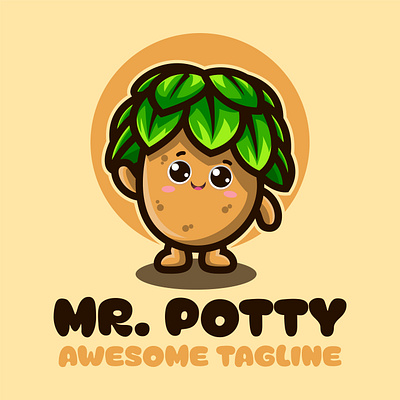 Cute Potato Mascot Logo art