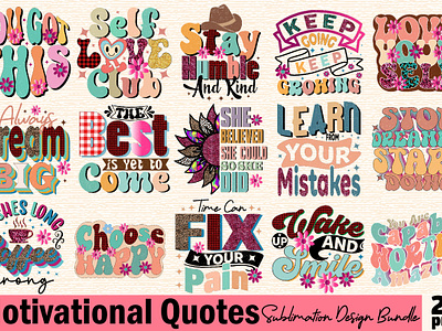 Motivation quotes sublimation Design Bundle optimistic