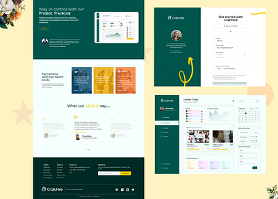 Landing page, authentication and dashboard design app authetication dashboard design typography ui ux website