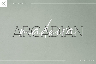 Arcadian & Moderna - modern font duo branding