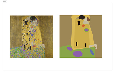 Visual summary of Klimt's "Kiss" design figma graphic design graphic designer illustration kiss klimt visual