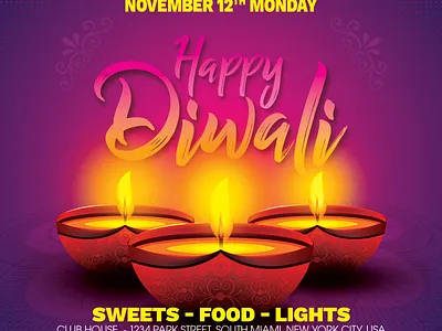 Diwali Flyer club club flyer deepawali deepawali 2023 diwali diwali 2023 diwali festival diwali pray diwali2023 event festival festival of lights flyer design happy deepawali happy diwali holiday indian festival instagram lights party