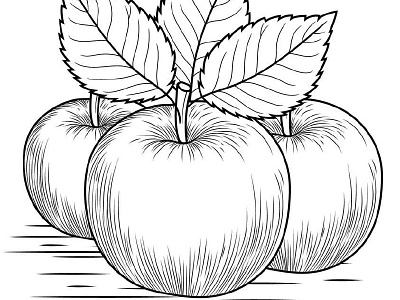 Apple Coloring Page adult coloring book apple apple coloring pages coloring book coloring book for adult coloring book for kids coloring page design drawing graphic graphic design handdrawing kdp content kids coloring book line art line drawing unique coloring page vector art vector illustration