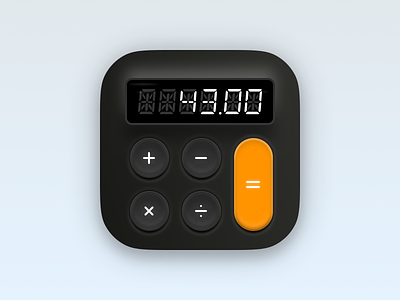 Calculator IOS App Icon app branding design graphic design illustration logo typography ui ux vector