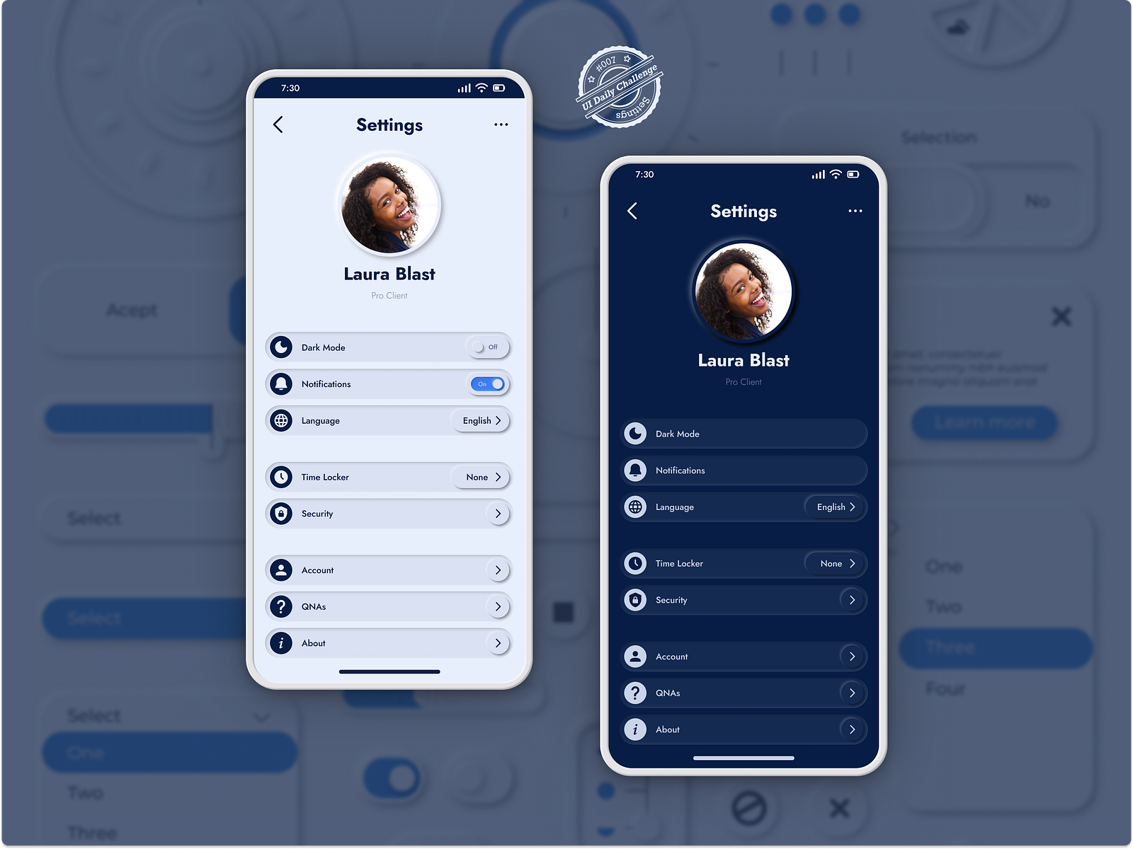 Settings - UX/UI Design by Robin Drapeau on Dribbble