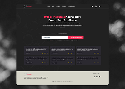 Bubble Sign-Up Page daily ui design