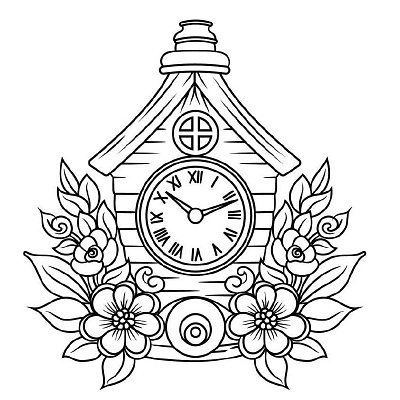 Flower Clock Coloring Pages adult coloring page coloring book coloring page coloring page for adult coloring page for kids design drawing flower clock flower clock coloring page graphic graphic design hand drawing illustration kdp kids coloring page line art line drawing vector art vector illustration