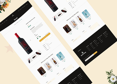 Product page for a wine e-commerce website design e commerce product page typography ui ux website