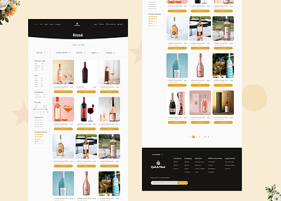 Category page for a wine e-commerce website app category page design e commerce ui ux website