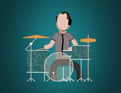 Drummer. Path animation animation graphic design motion graphics