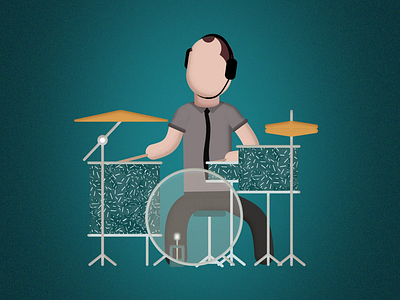 Drummer. Path animation animation graphic design motion graphics