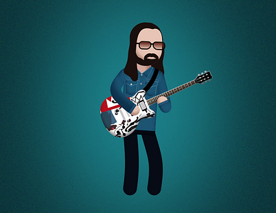 Guitarist. Path animation animation graphic design motion graphics