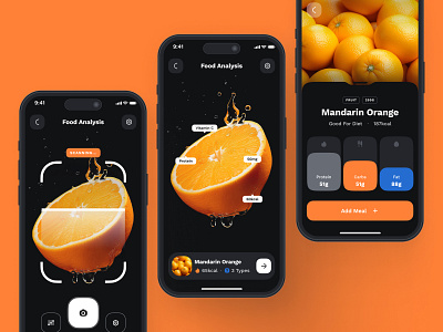 sandow UI Kit: AI Fitness & Nutrition | Smart Meal Analysis UIUX ai scan app blue clean dark mode fitness analytics fitness app food analysis food analysis app food app food scan minimal nutrition analytics nutrition app nutrition ui orange photo app scan ui strangehelix ui kit workout app