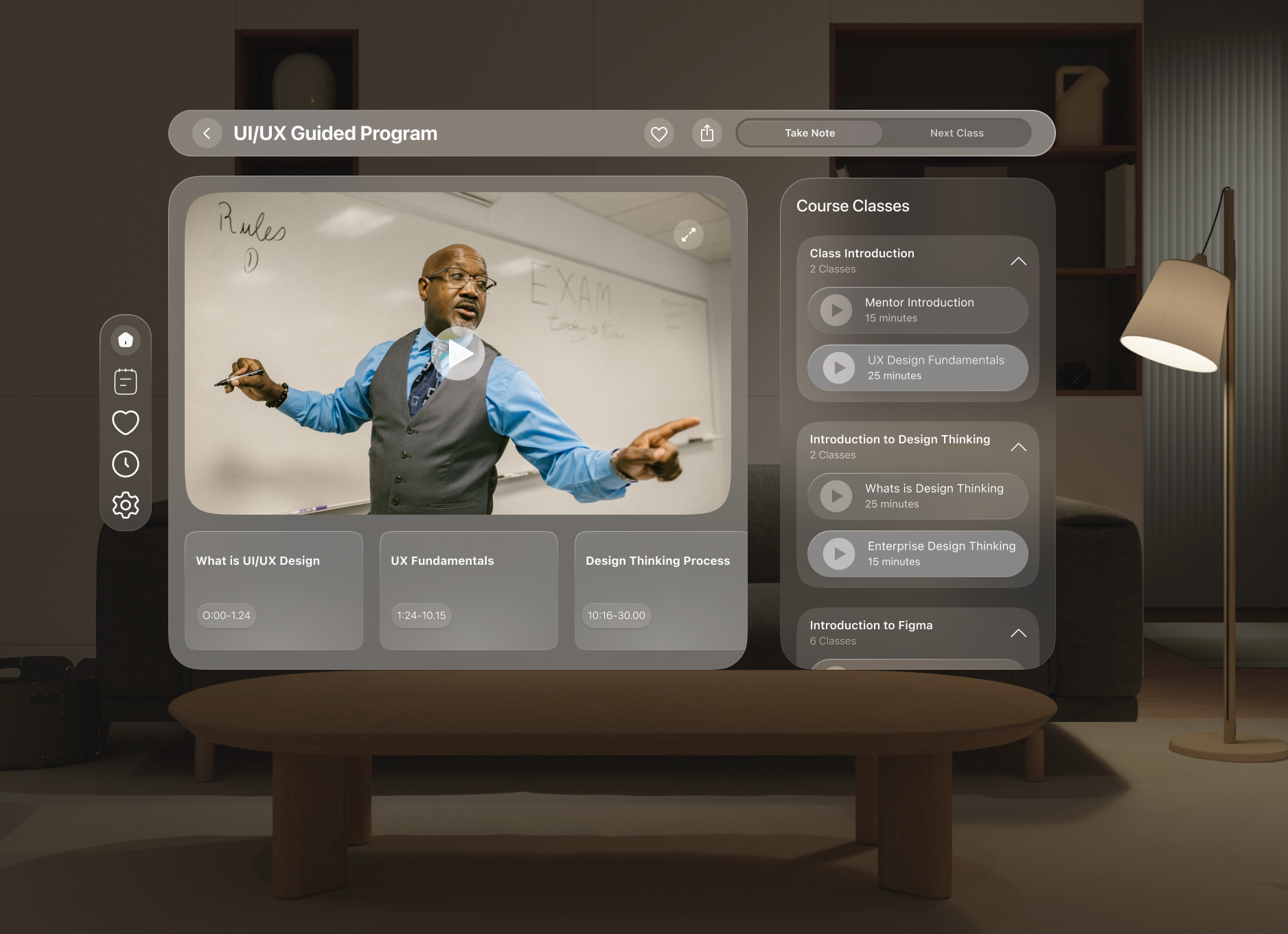 Edtech App UI Design for Apple Vision Pro Spatial UI apple vision pro spatial ui ui