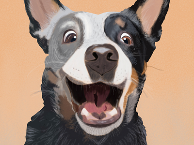 Dog painting art digital art dog illustration painting pixel