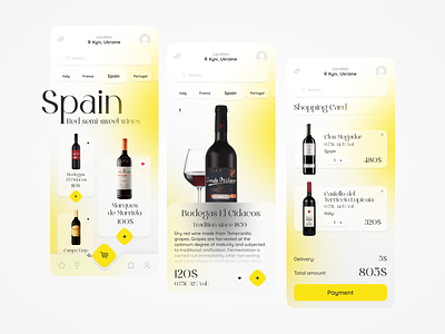 wine app 🍷 app design design wine designer ui ukraine design wine wine app