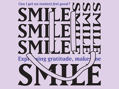 Feels good to smile banner design instagram poster typography