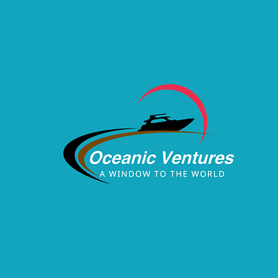 Oceanic Ventures logo design for a marine travel company branding graphic design logo