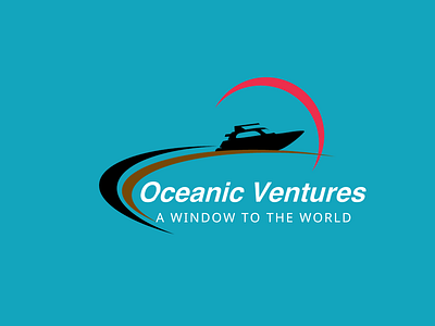 Oceanic Ventures logo design for a marine travel company branding graphic design logo