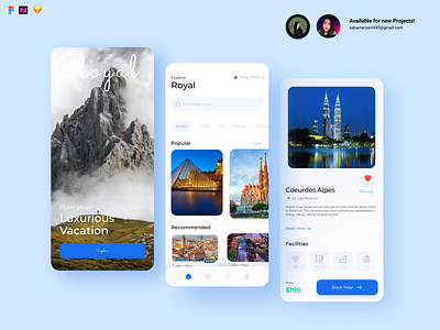 Travel App UI Design by Saba Designs on Dribbble