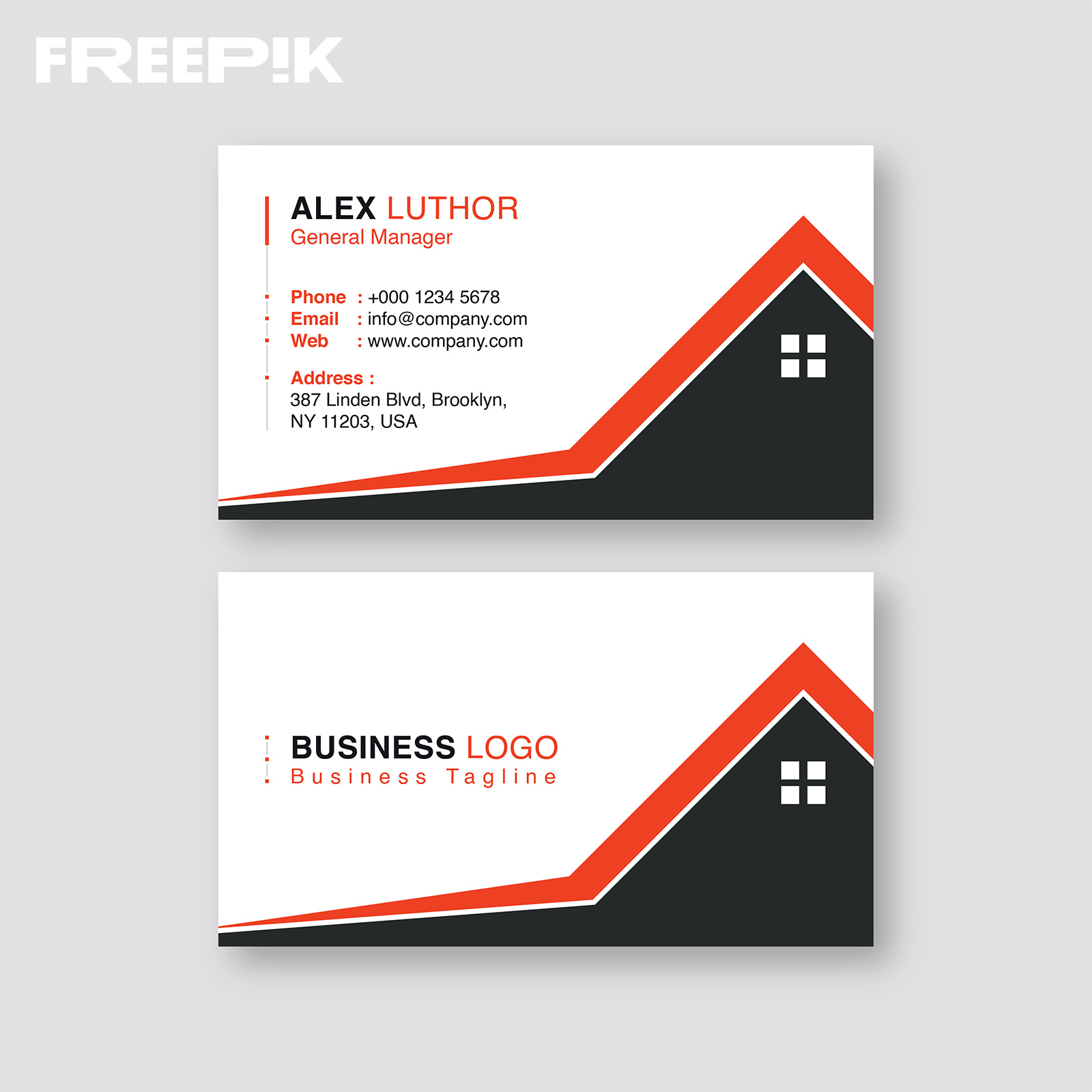 Example of Modern Business Card Design Print Ready