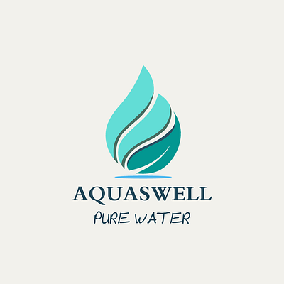 AquaSwell logo design for a water company branding graphic design logo