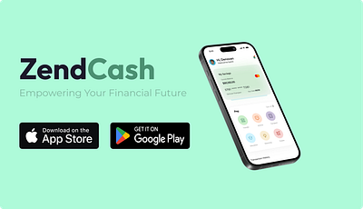 Zend Cash landing page finance fintech product design ui