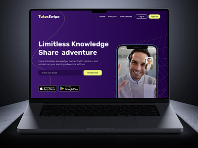 Tutor Swipe landing page UI design dashboard graphic design landing page landing page ui landingpage ui uiux ux web app