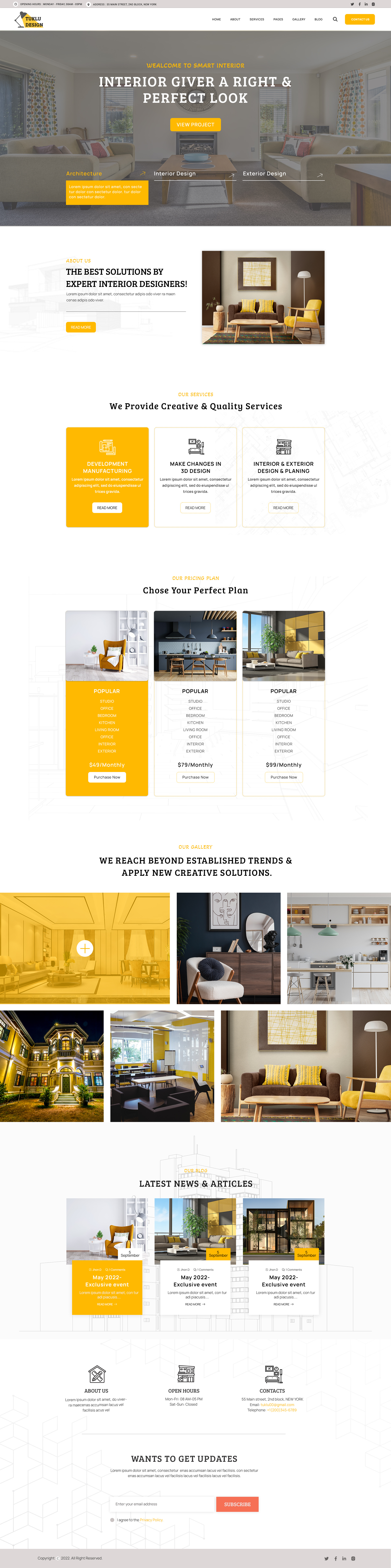 Interior & Exterior Template design exterior interior template ui uiux website