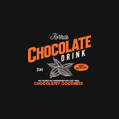 Korra's Chocolate Drink brand identity branding branding ideas graphic design logo logo ideas