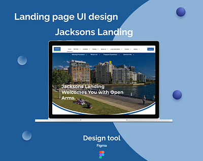 Jacksons Landing | Landing page UI design color figma graphic design landing typography ui uiux web design website wireframe