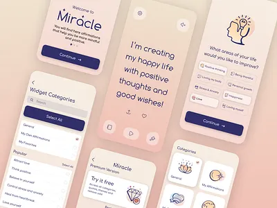 Affirmation App iOS affirmation app categories ios meditation positive thinking woman