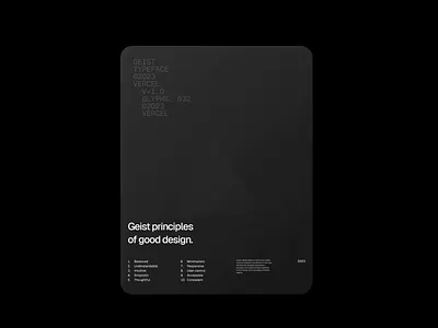 Geist Typeface 3D card 3d spline webdesign