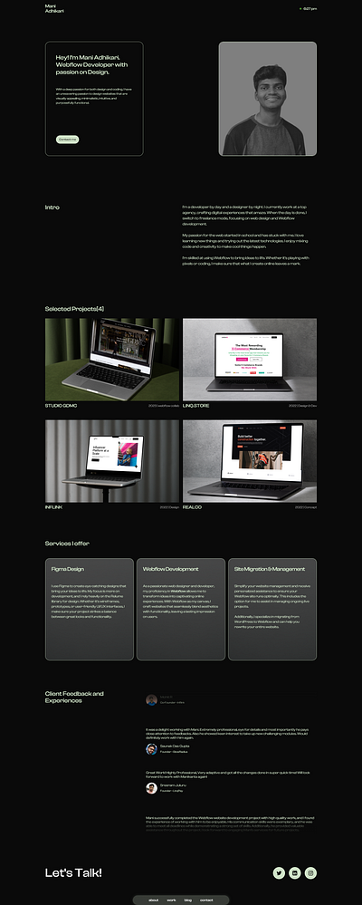 Minimal Portfolio minimal portfolio webdesign